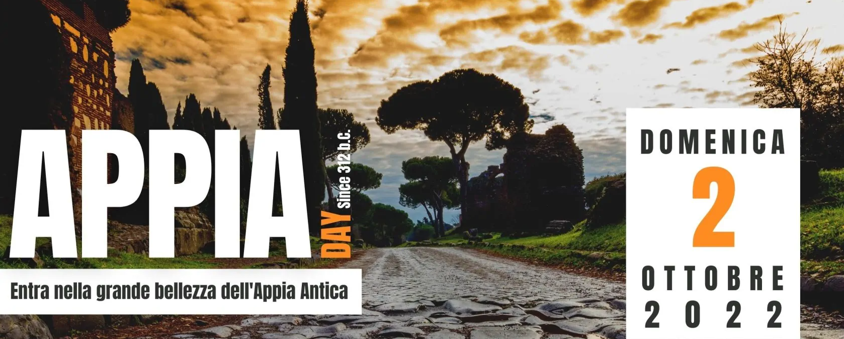 Domenica 2 ottobre 2022 #Appia day 2022 Programma delle iniziative